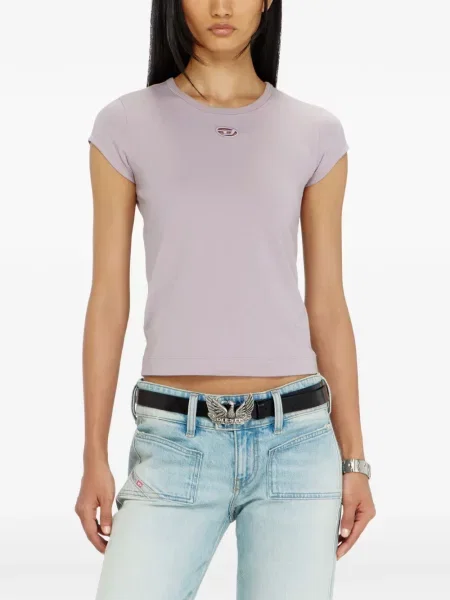 Tricou Diesel cu broderie violet