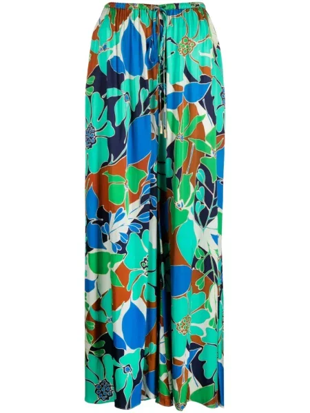 Pantaloni Cult Gaia cu model floral cu imagine verde