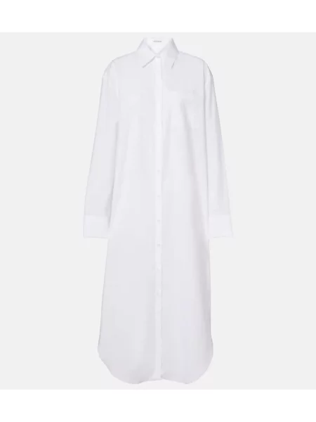 Rochie tip cămașă The Frankie Shop de costum alb