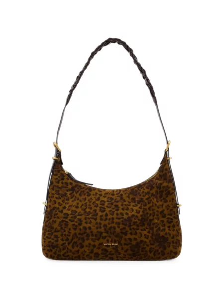 Geantă Vanessa Bruno cu imagine cu model leopard maro