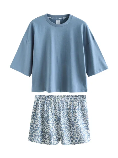 Next Pijama albastru alb