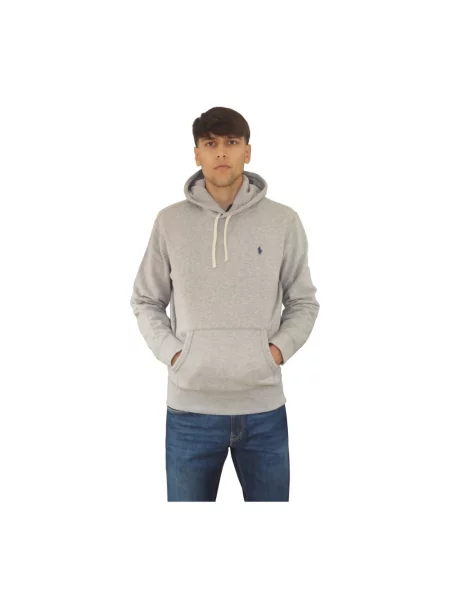 Bluza z kapturem Ralph Lauren z logo szara