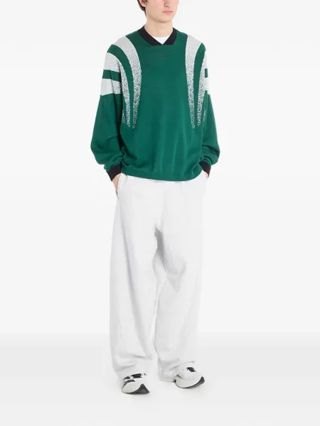 Antrenament grafic tricou Adidas Spezial de jumătate de fermoar negru