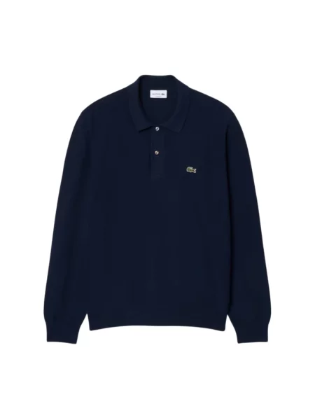 Sweter Lacoste z długim rękawem niebieski