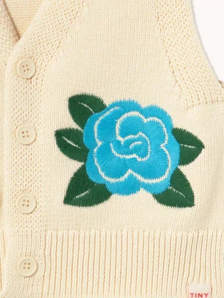 Tinycottons Дитяча жилетка FLOWERS KNITTED VEST