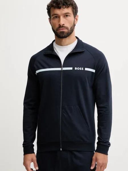 BOSS bluza granatowy z nadrukiem