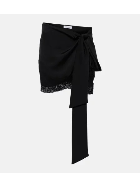 Fustă Blumarine din dantelă drapată negru