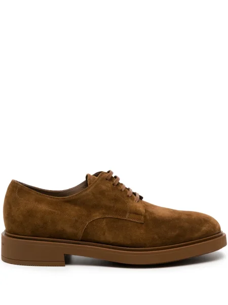Pantofi derby Gianvito Rossi din piele de căprioară maro