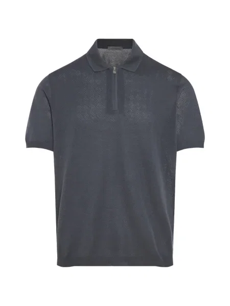 Polotričko Corneliani s polovičními zipem šedé