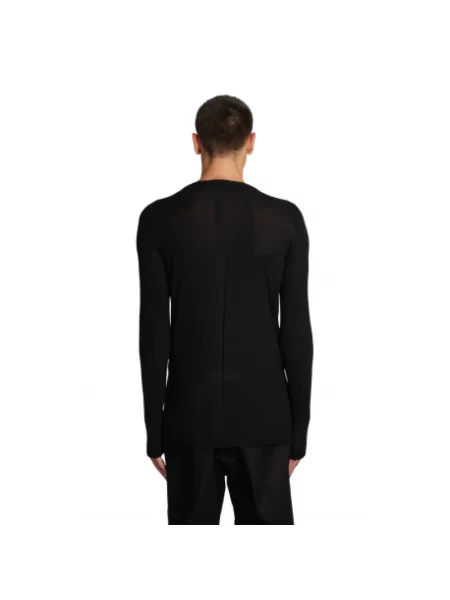 Sweter Rick Owens z okrągłym dekoltem czarny