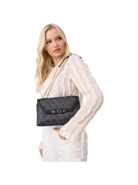 Guess crossbody kabelka dámska z imitácie kože LINDSEY sivá