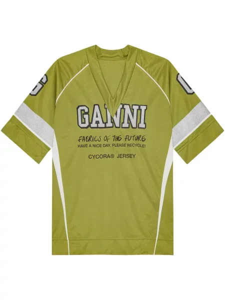 Tricou Ganni plasă verde