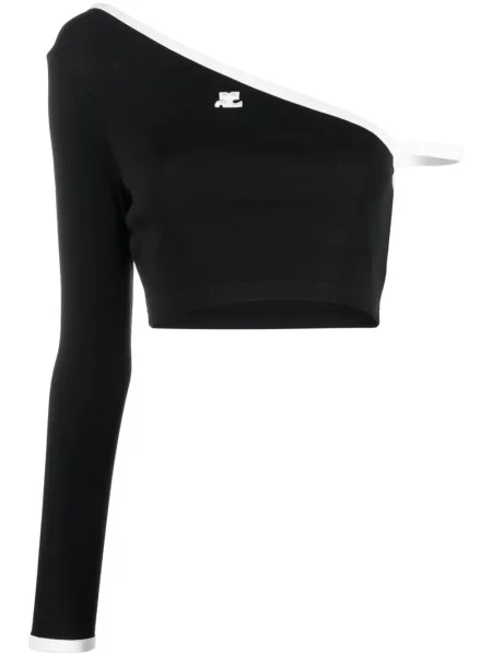 Top Courreges cu un umăr gol negru