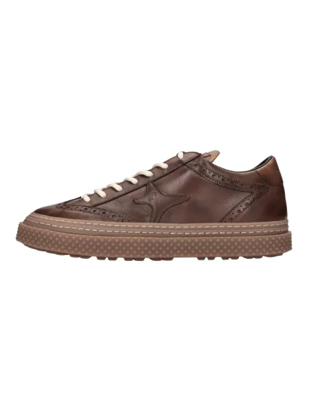 Sneakersy Ama Brand skórzane brązowe