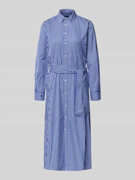 Polo Ralph Lauren sukienka niebieski midi rozkloszowana granatowa