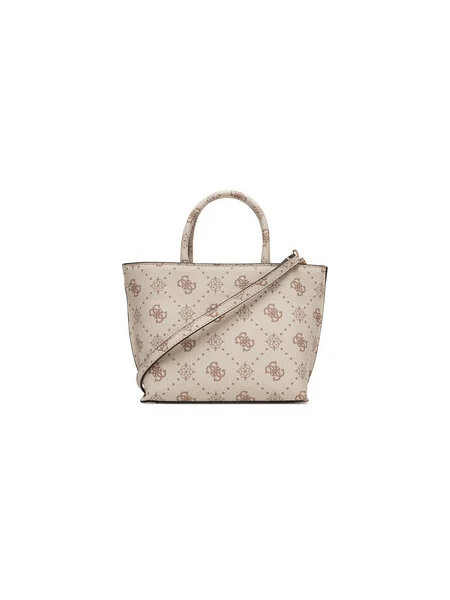 Táska Guess Emelie Logo Mini Ekru bézs