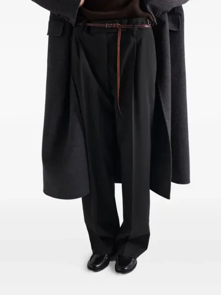 Pantaloni Prada de lână negru