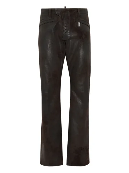 Pantaloni Dsquared2 din piele maro
