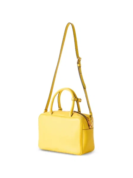Geantă shopper Moschino din piele galben