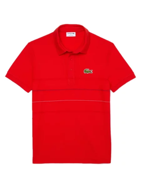 Krótka koszulka polo Lacoste czerwona