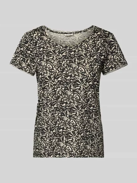 T-shirt o kroju regular fit z czystej bawełny Tom Tailor czarna