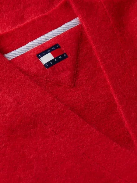 Вовняний кардиган Tommy Jeans червоний