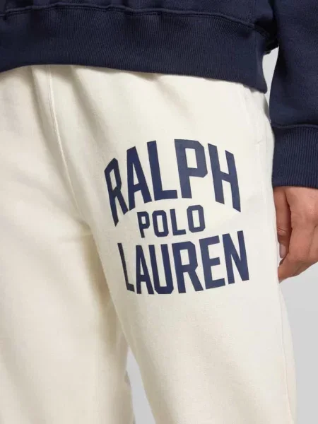 Spodnie dresowe z elastycznym ściągaczem Polo Ralph Lauren białe