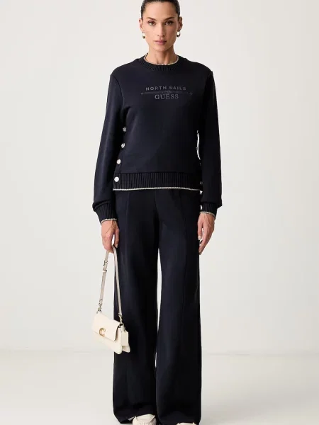 Guess Pantaloni trening Bleumarin Wide Leg