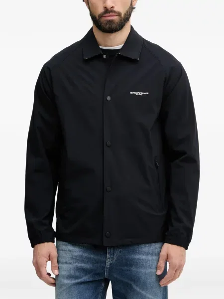 Geacă Emporio Armani cu broderie albastru