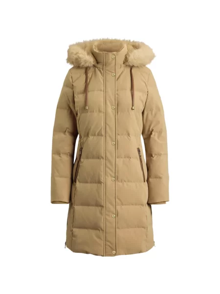 Geacă cu puf Lauren Ralph Lauren cu glugă cu blană