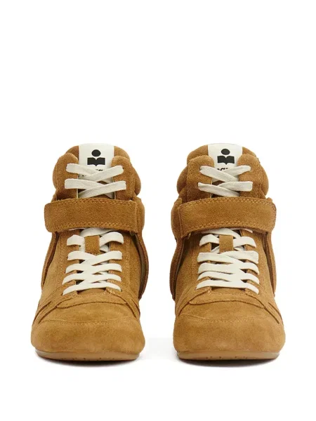 Sneakerși Isabel Marant din piele maro
