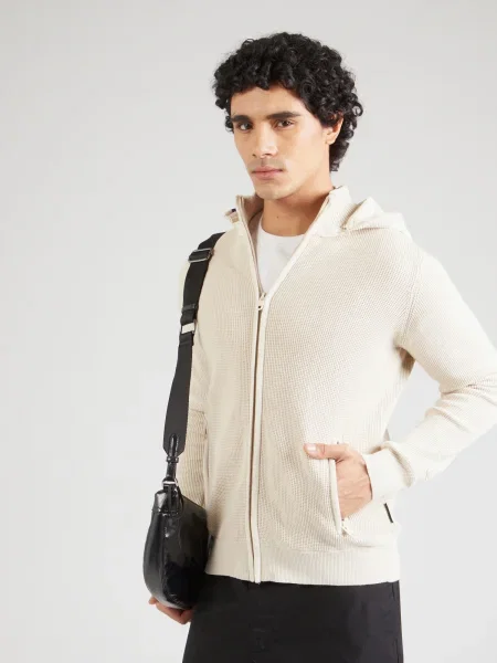 INDICODE JEANS Geacă tricotată Georjes kitt alb