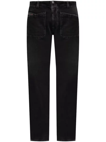 Дънки straight leg Diesel черно
