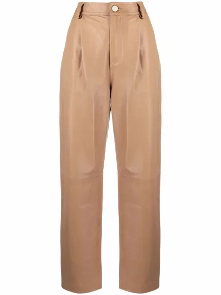 Talie pantaloni Red Valentino din piele roșu