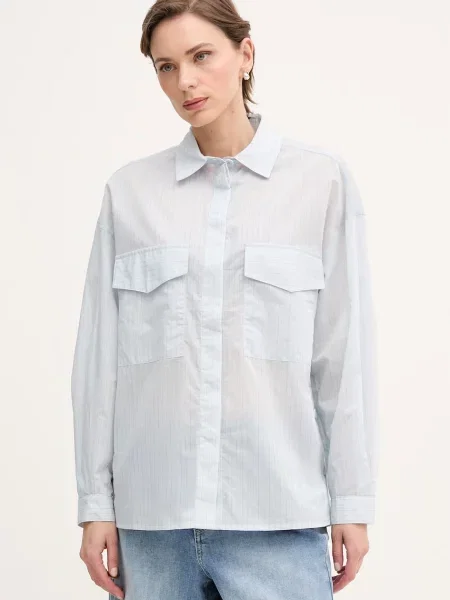 United Colors of Benetton cămașă pentru femei cu albastru