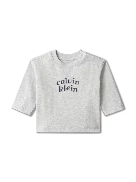 Calvin Klein Jeans majica dugih rukava za bebe od pamuka s elastanom siva
