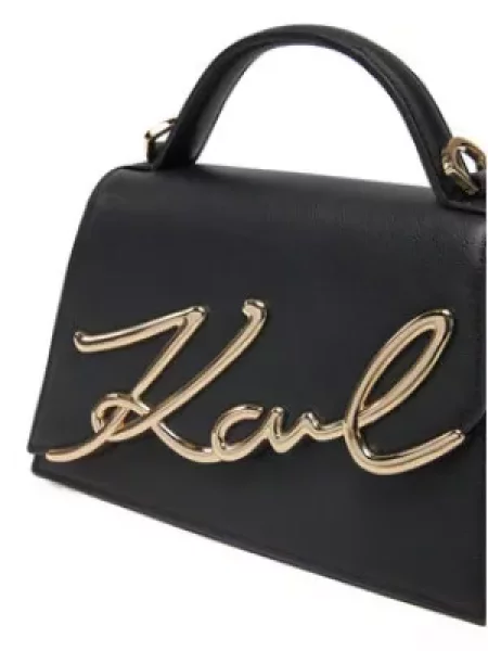 Karl Lagerfeld Kabelka Signature zlatá černá