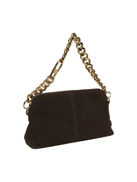 Torebka My Best Bags zamszowa brązowa