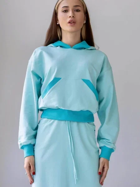 Женское однотонное худи