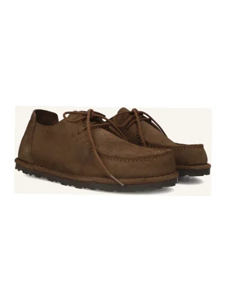Półbuty Birkenstock koronkowe brązowe