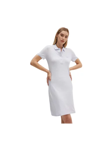 Lacoste sukienka mini prosta niebieski
