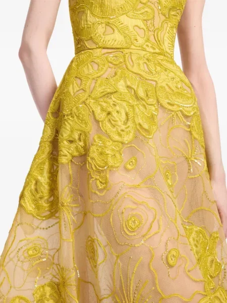 Rochie maxi Elie Saab de costum galben