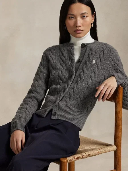 Polo Ralph Lauren жилетка дамска от вълна сиво