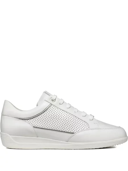 Sneakerși Geox din piele alb