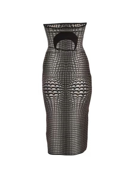 Rochie mini Marine Serre din jacard maro