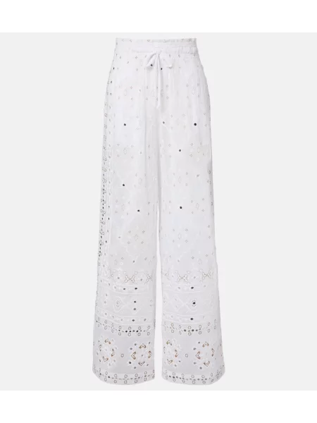Pantaloni Juliet Dunn alb