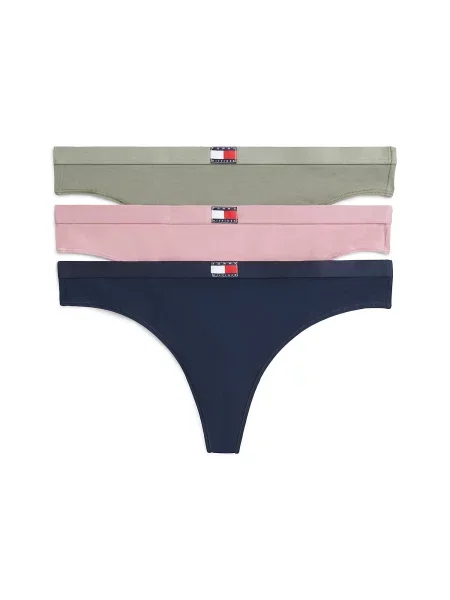 Tommy Hilfiger Underwear Tanga Heritage tmavě modrá / mátová / růžová / jasně červená