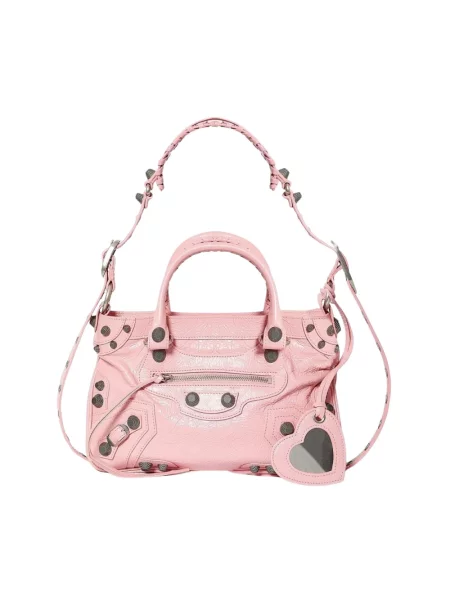 Torebka skórzana Balenciaga skórzana różowa