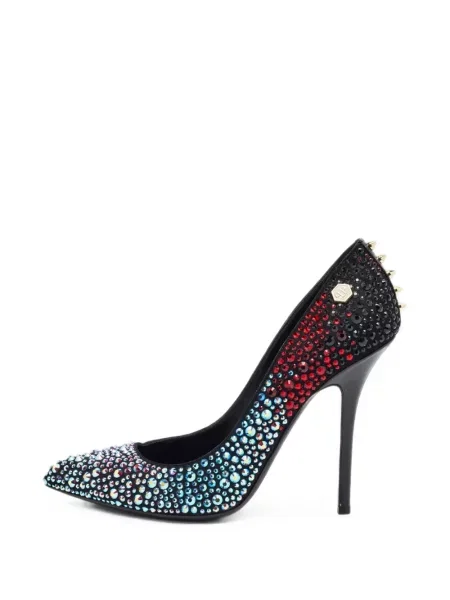 Pantofi cu toc Philipp Plein cu tepi negru