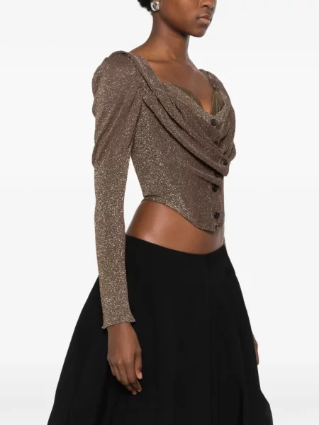 Top Vivienne Westwood drapat maro
